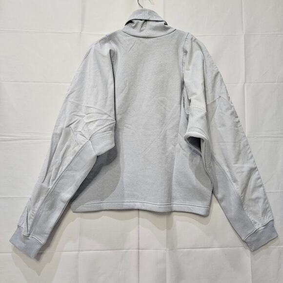 Nike Women's Gray Turtleneck Corduroy Fleece Sweatshirt DQ6924-043 Large - Picture 7 of 9